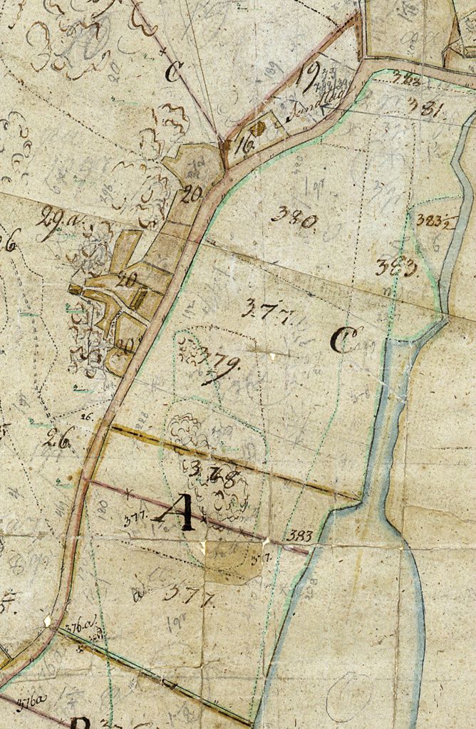 Karta från laga skiftet 1832